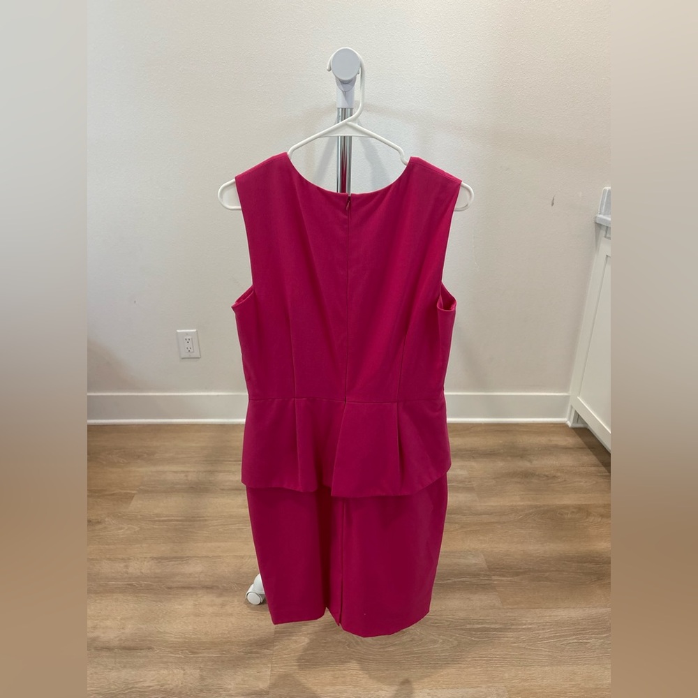 Calvin Klein sleeveless  Peplum Sheath Dress in Fuchsia - Women